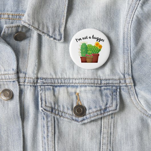 Badge Rond 5 Cm Cactus d'expression mûre / Bouton Succulent (En situation)