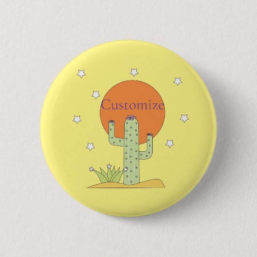 Badge Rond 5 Cm Cactus du désert Sun Thunder_Cove (Devant)