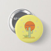Badge Rond 5 Cm Cactus du désert Sun Thunder_Cove (Devant & derrière)