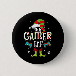 Badge Rond 5 Cm Cadeau amusant de Noël pour famille d'elfe joueur