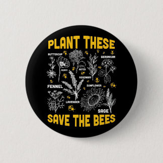Badge Rond 5 Cm Cadeau apiculteur | Plantes Qui Sauvent Les Abeill