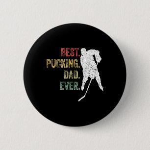 Badge Rond 5 Cm Cadeau cool pour papa hockey Drôle de meilleur pap