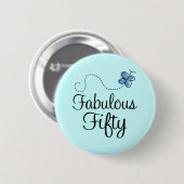 Badge Rond 5 Cm Cadeau d'anniversaire fabuleux de papillon de (Devant & derrière)