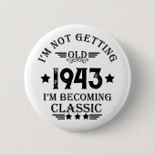Badge Rond 5 Cm Cadeau d'anniversaire vintage personnalisé (Devant)