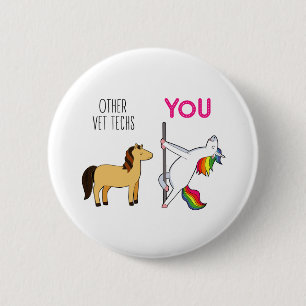 Badge Rond 5 Cm Cadeau d'appréciation technique de vétérinaire