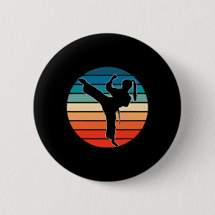 Badge Rond 5 Cm Cadeau d'arts martiaux pour filles - Conception ré