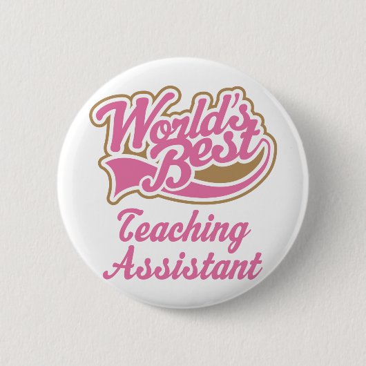 Badge Rond 5 Cm Cadeau d'assistant d'enseignement (Devant)