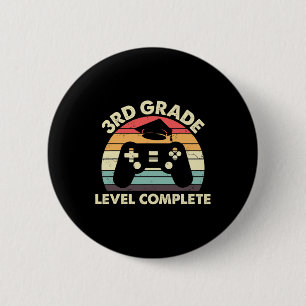 Badge Rond 5 Cm Cadeau de 3e année complète pour gamer