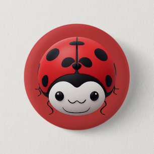 Badge Rond 5 Cm Cadeau de baby shower Joyeuse Dame Cartoon coccine