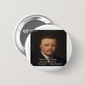 Badge Rond 5 Cm Cadeau de citation de sagesse "Les pieds sur terre (Devant & derrière)