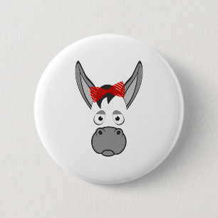 Badge Rond 5 Cm Cadeau de costume d'Halloween animal d'âne floral