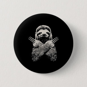 Badge Rond 5 Cm Cadeau de déguisement drôle de paresseux pour les