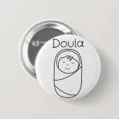 Badge Rond 5 Cm Cadeau de Doula et de Doula de bébé (Devant & derrière)