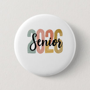 Badge Rond 5 Cm Cadeau de fin d'études pour senior 2026 Diplômé se