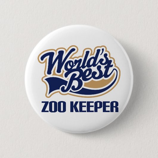 Badge Rond 5 Cm Cadeau de gardien de zoo (Devant)