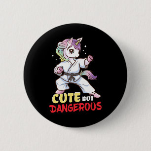 Badge Rond 5 Cm Cadeau de karaté taekwondo licorne