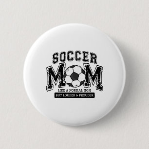 Badge Rond 5 Cm Cadeau de la vie de maman de football vintage pour