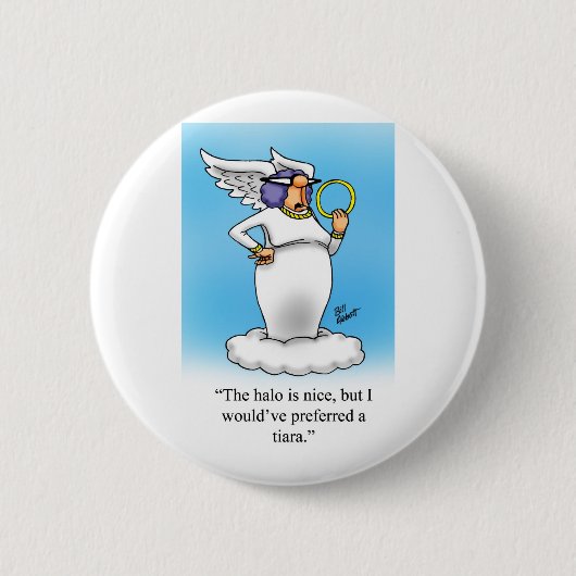 Badge Rond 5 Cm Cadeau de mode Heavenant Humour Angel! (Devant)