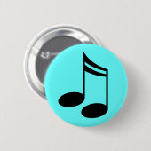 Badge Rond 5 Cm Cadeau de musique de notes musicales (Devant & derrière)