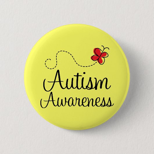 Badge Rond 5 Cm Cadeau de papillon de sensibilisation sur (Devant)