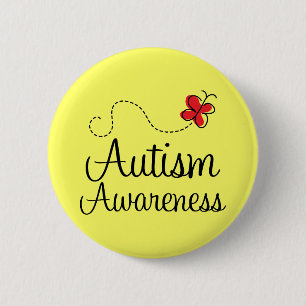 Badge Rond 5 Cm Cadeau de papillon de sensibilisation sur