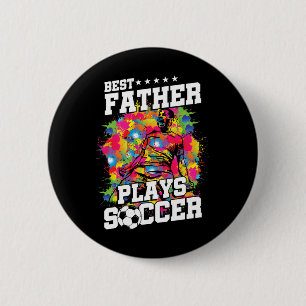 Badge Rond 5 Cm Cadeau de père papa fan de footballeur de football
