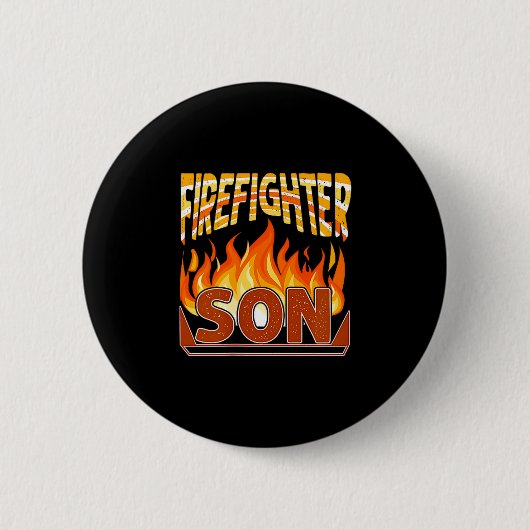 Badge Rond 5 Cm Cadeau de pompier fier Fils de pompier Citation (Devant)