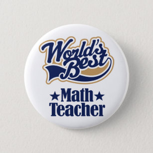 Badge Rond 5 Cm Cadeau de professeur de maths pour (mondes