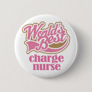 Badge Rond 5 Cm Cadeau de rose d'infirmier en chef