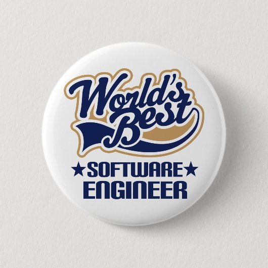 Badge Rond 5 Cm Cadeau de Software Engineer (Devant)