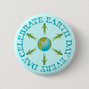 Badge Rond 5 Cm Cadeau de T-shirt de jour de la terre de planète