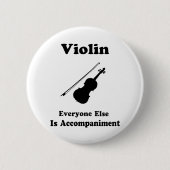 Badge Rond 5 Cm Cadeau de violon (Devant)