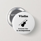 Badge Rond 5 Cm Cadeau de violon (Devant & derrière)