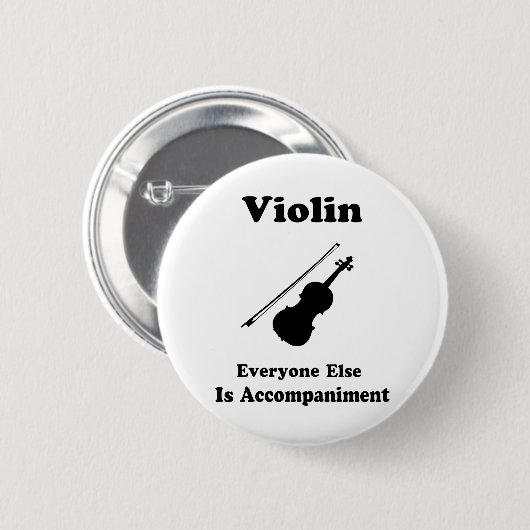 Badge Rond 5 Cm Cadeau de violon (Devant & derrière)