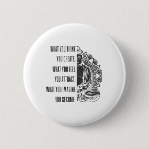 Badge Rond 5 Cm Cadeau de yoga Bouddhisme Mandala Citation Spiritu