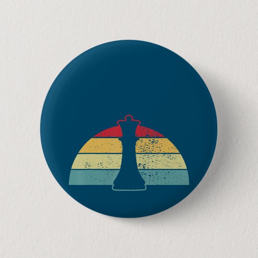 Badge Rond 5 Cm Cadeau d'échecs | Jeu Vidéo D'Échecs Ou Conception (Devant)