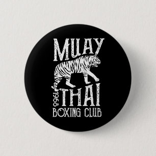 Badge Rond 5 Cm Cadeau d'entraînement de club de kickboxing Tiger