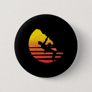Badge Rond 5 Cm Cadeau d'escalade vintage rétro Bouldering Montagn