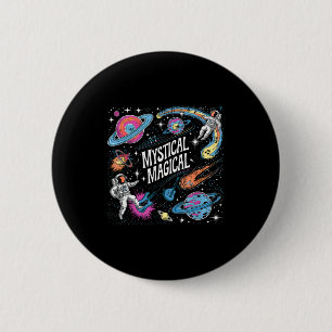 Badge Rond 5 Cm Cadeau d'espace esthétique rétro magique mystique