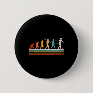 Badge Rond 5 Cm Cadeau d'évolution de football rétro pour joueuses