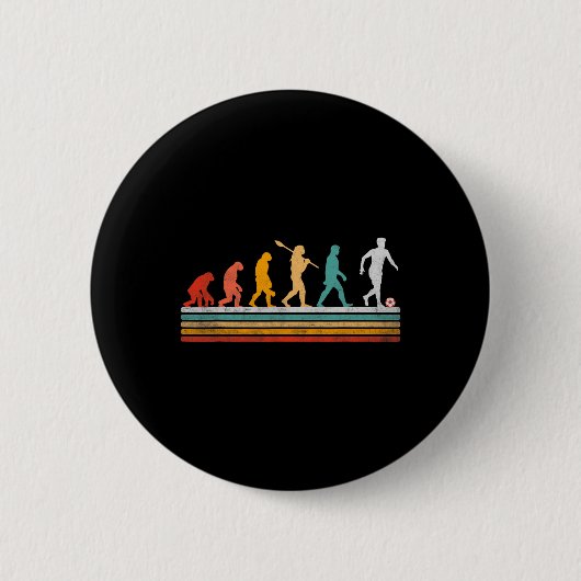 Badge Rond 5 Cm Cadeau d'évolution de football rétro pour joueuses (Devant)