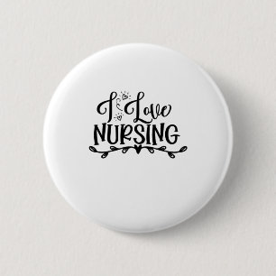 Badge Rond 5 Cm Cadeau d'infirmière J'adore les soins infirmiers