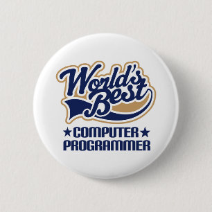 Badge Rond 5 Cm Cadeau d'informaticien