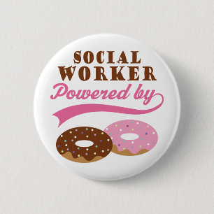 Badge Rond 5 Cm Cadeau drôle d'assistant social