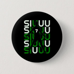 Badge Rond 5 Cm Cadeau drôle de foot Siuuuu pour les fans de footb