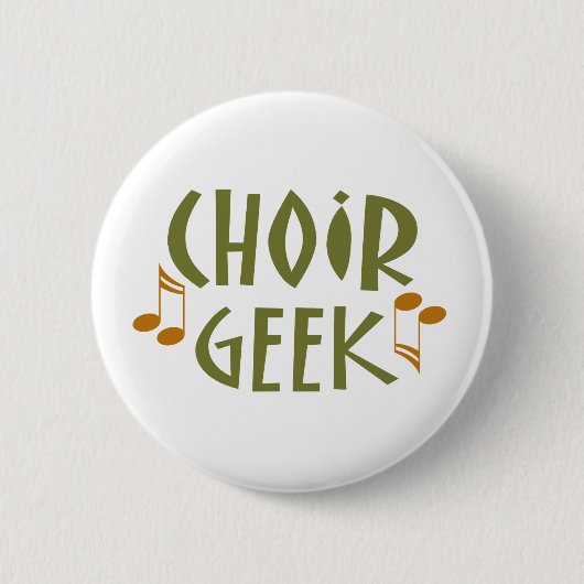 Badge Rond 5 Cm Cadeau drôle de musique de geek de choeur (Devant)