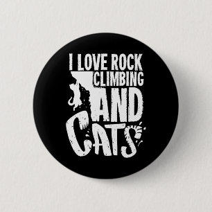 Badge Rond 5 Cm Cadeau drôle d'escalade pour un amateur de chats