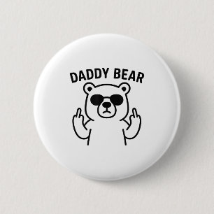 Badge Rond 5 Cm Cadeau drôle Papa Ours pour hommes garçons