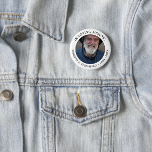Badge Rond 5 Cm Cadeau funéraire mémorial classique