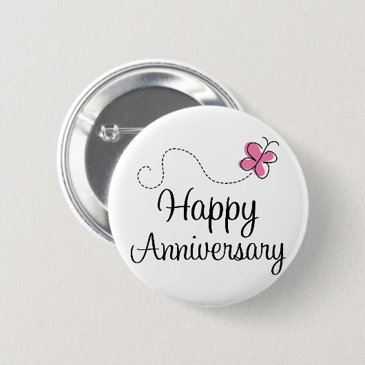 Badge Rond 5 Cm Cadeau heureux d'anniversaire (Devant & derrière)